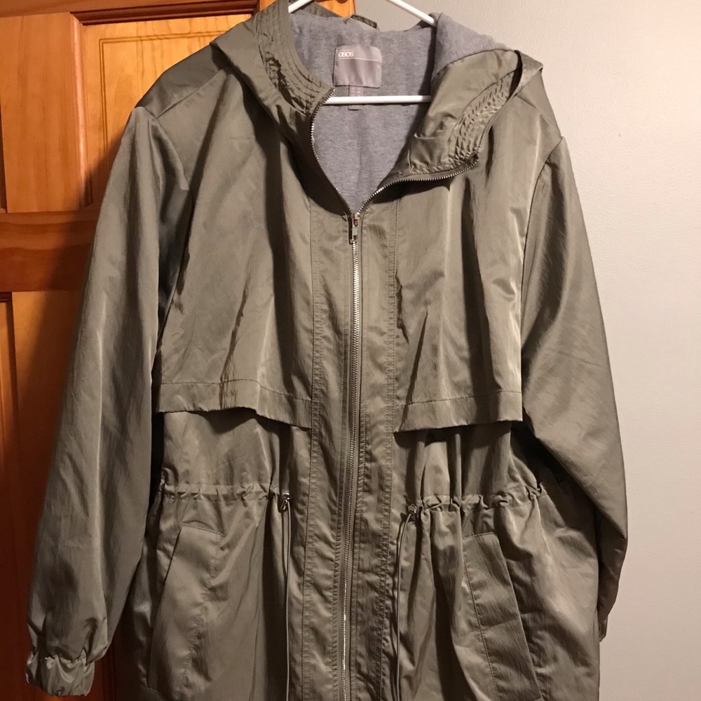 ASOS Curve lightweight parka with jersey lining